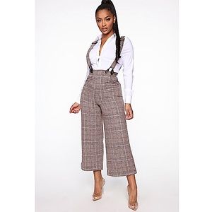 NWT Plaid Pant - Brown